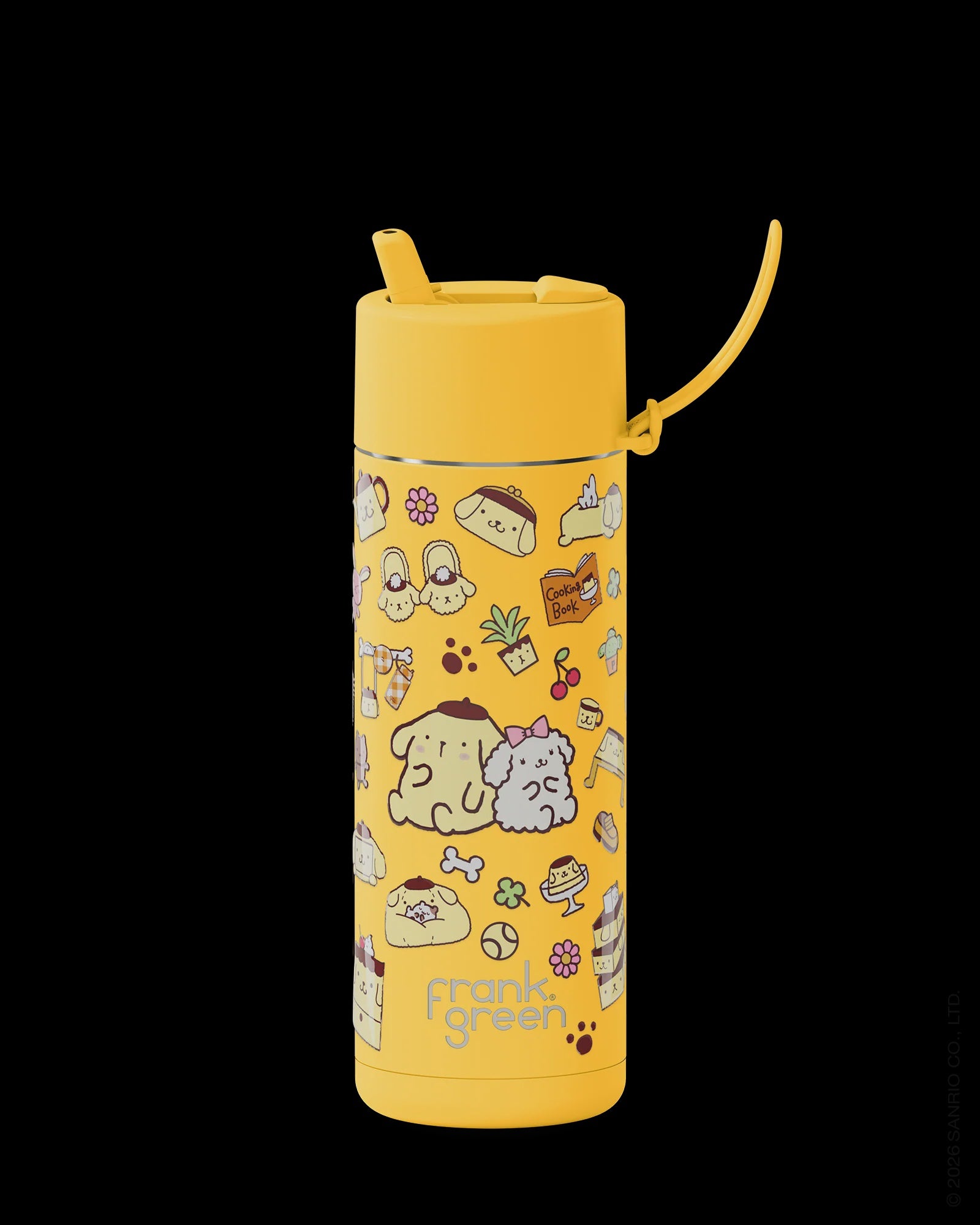 20oz SSC Reusable Bottle PomPomPurin with Flip Straw Lid