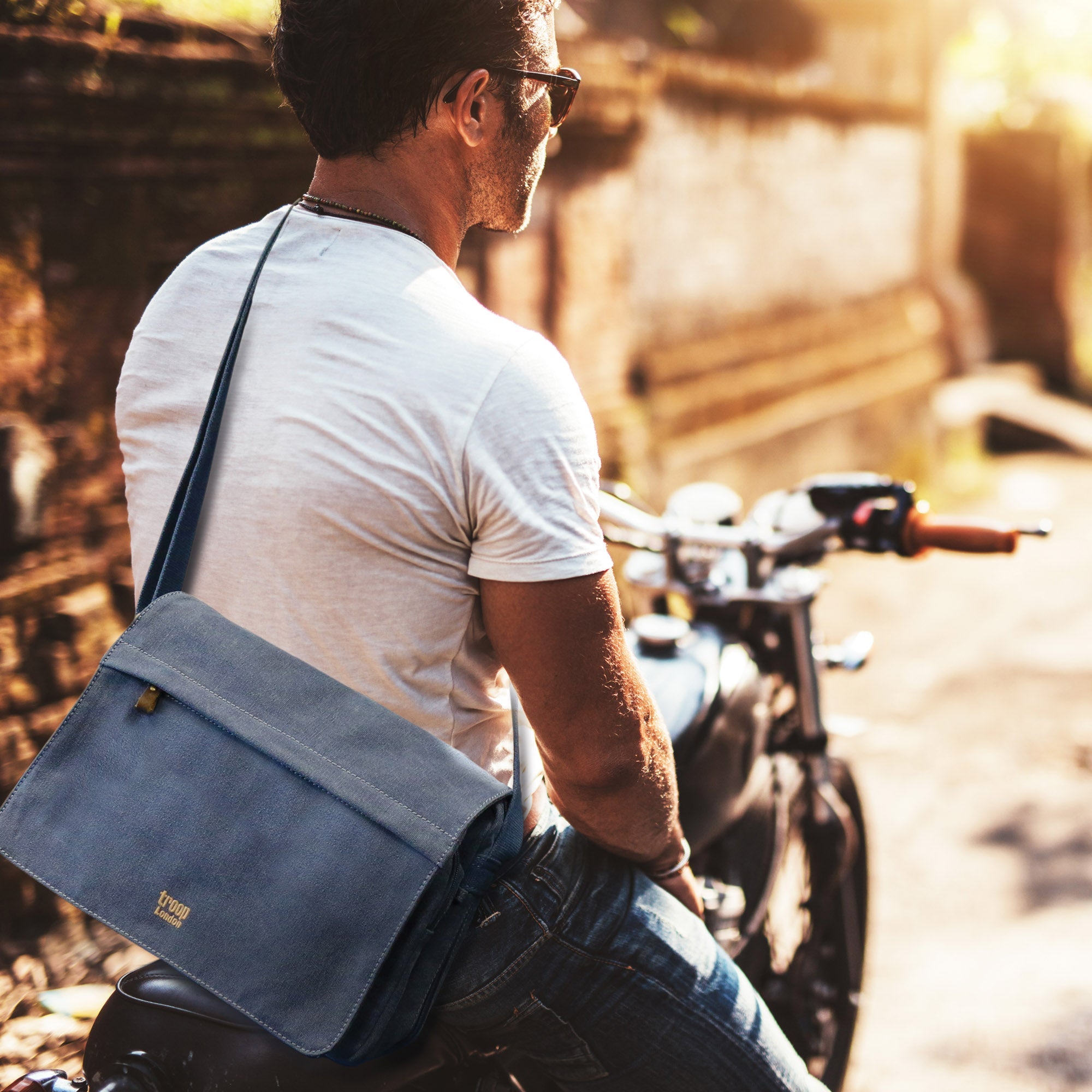 Classic 241 Small Flap  Front Messenger Bag - Charcoal