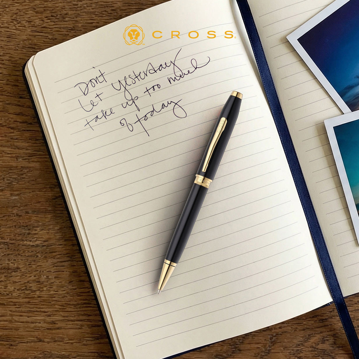 Cross Foundry Black Lacquer w/Gold Trim Ballpoint Pen