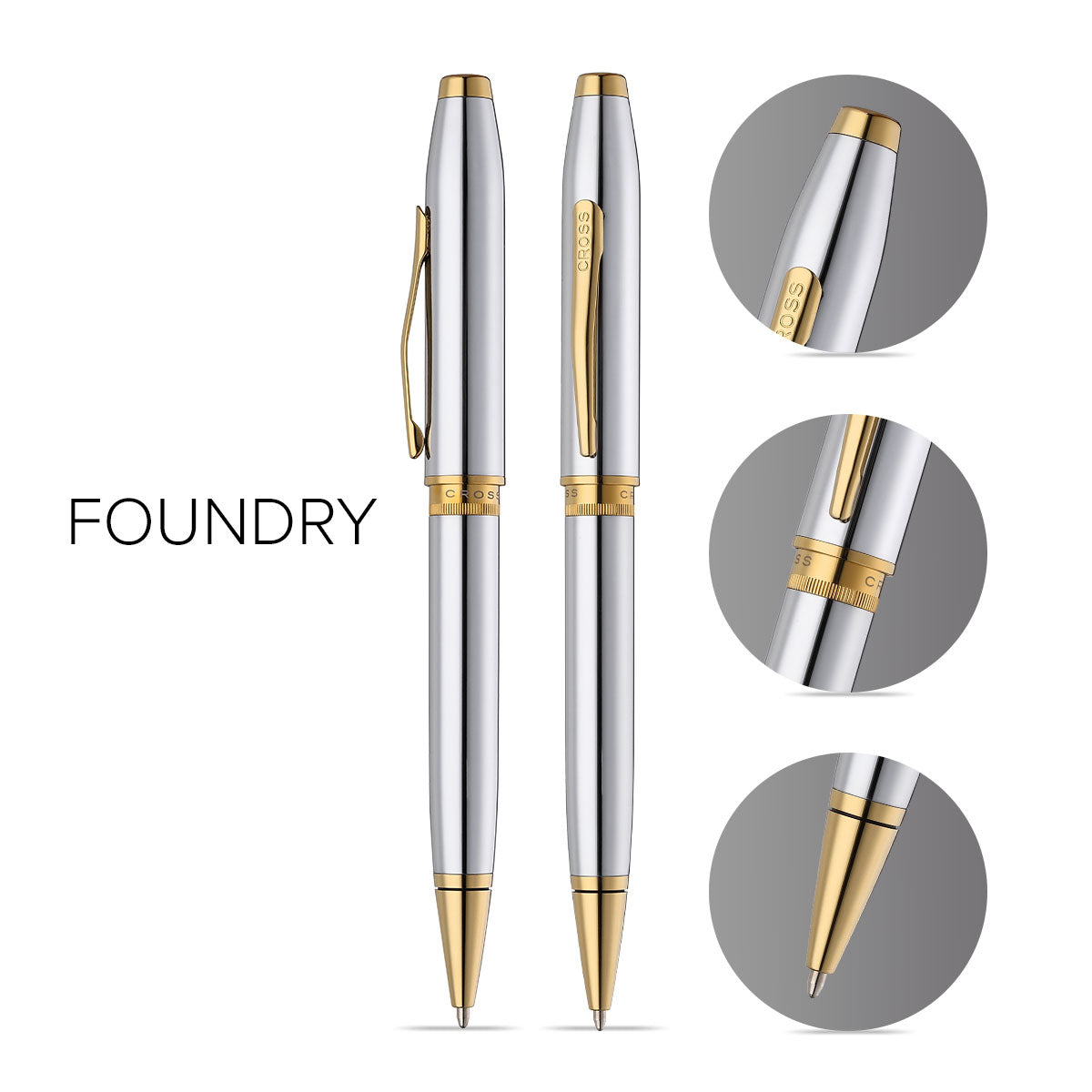 Cross Foundry Chrome Medalist Ballpoint Pen