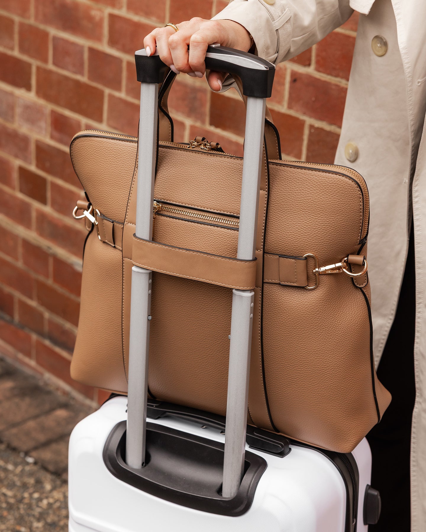 Rhodes Laptop Bag - Latte