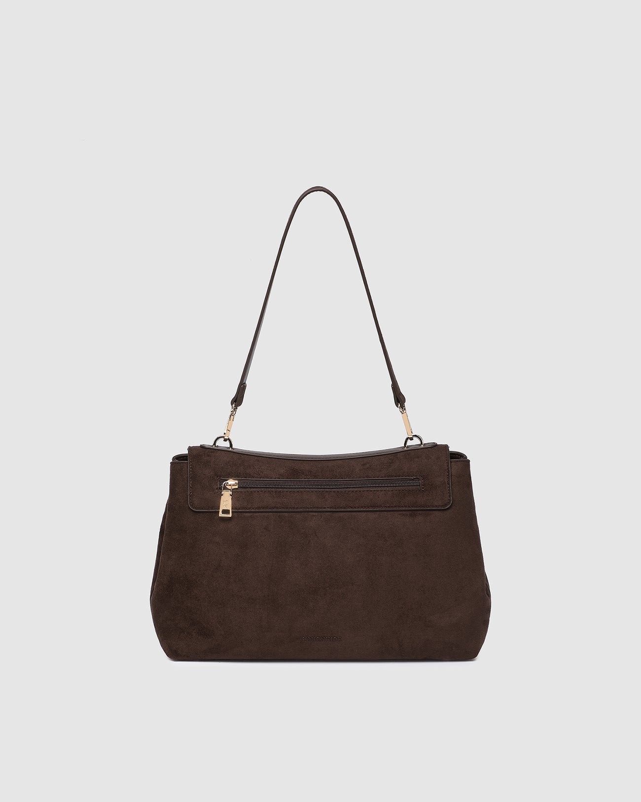Arden Suedette Shoulder Bag - Chocolate