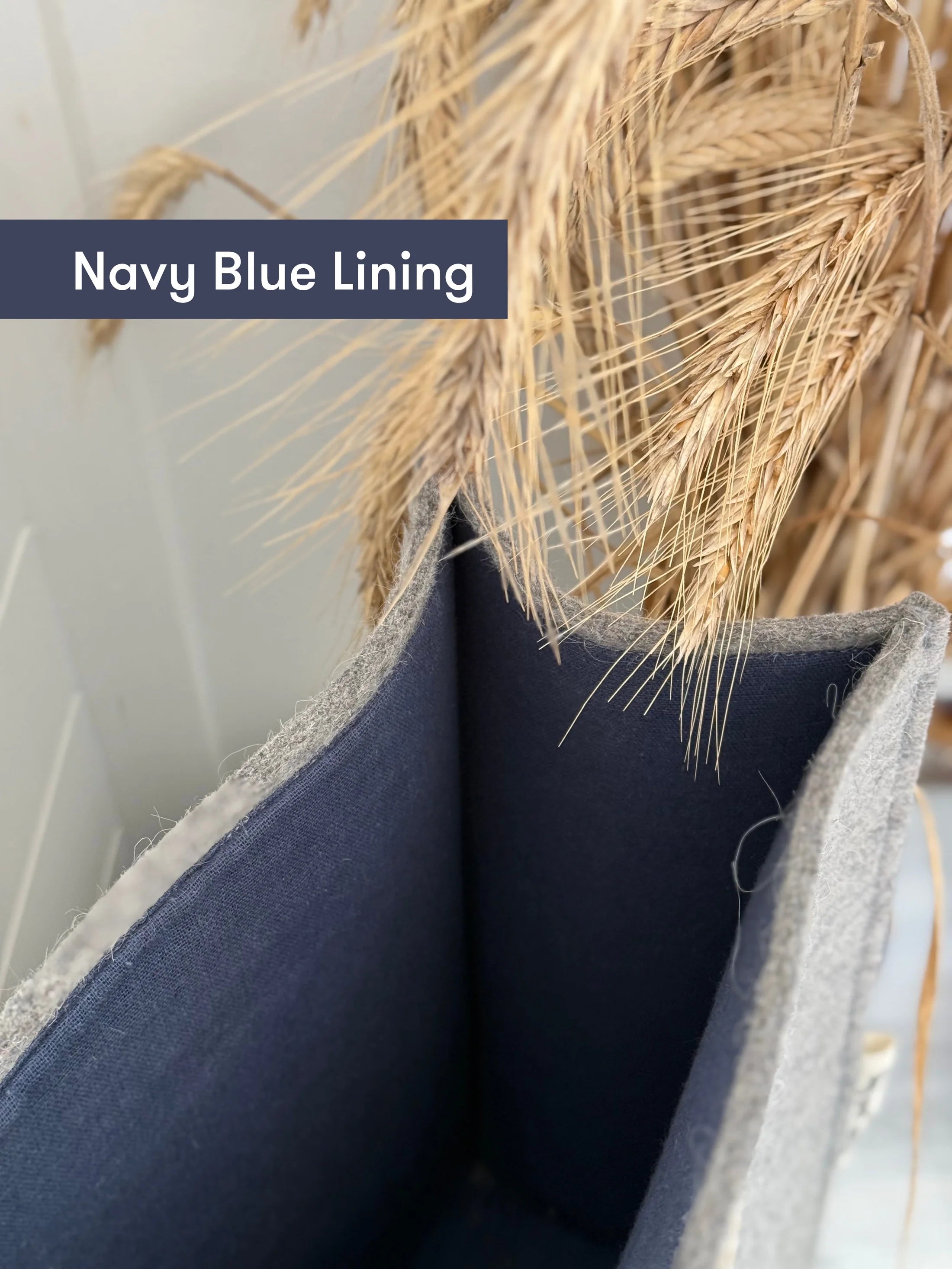 The Wool Bag- Navy Blue