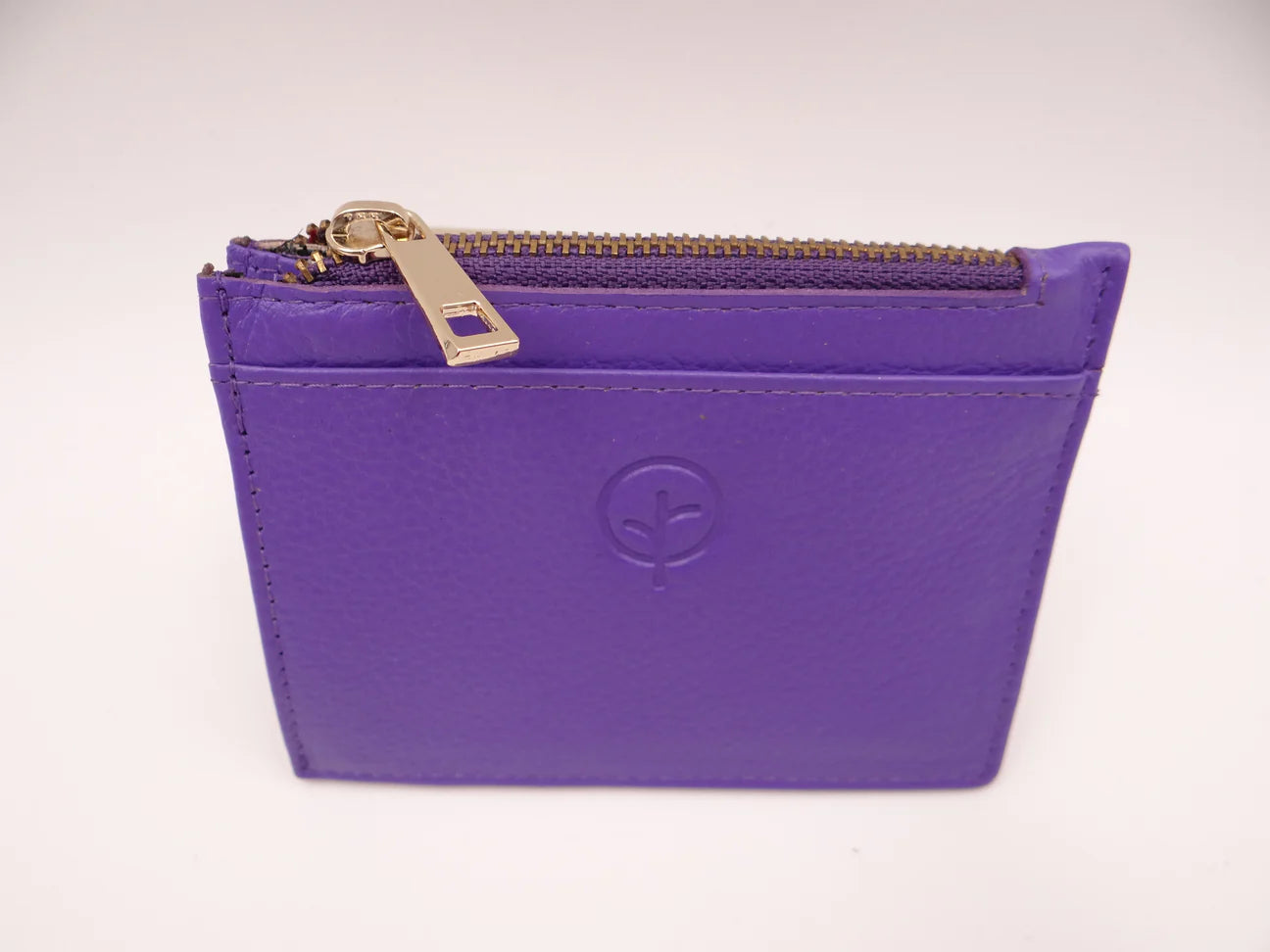 Leather Card & Coin Holder - Iris