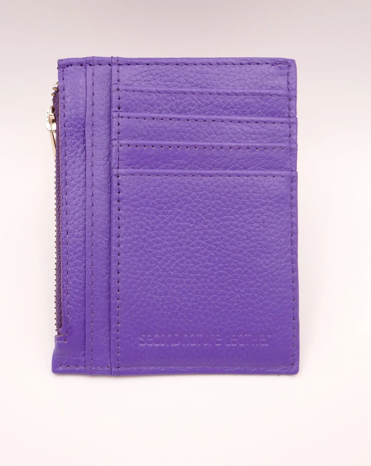 Leather Card & Coin Holder - Iris