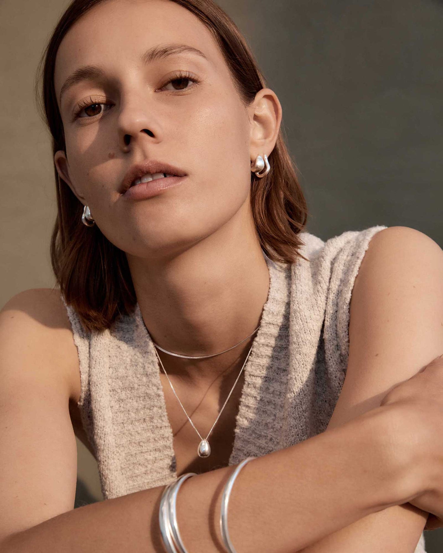 Tresor Hoops Small (Sterling Silver)