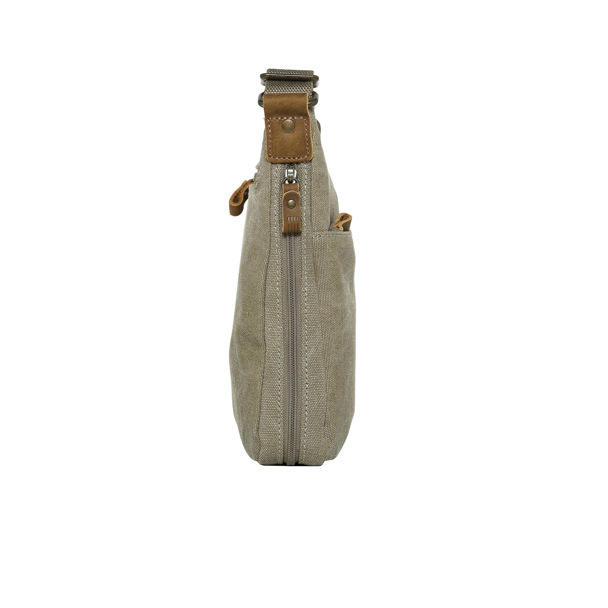Classic 237 Small Zip Top Shoulder Bag - Khaki