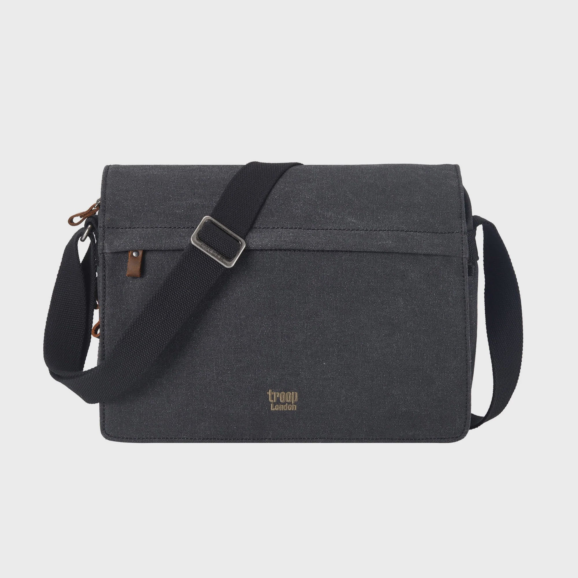 Classic 241 Small Flap Front Messenger Bag - Black Wax