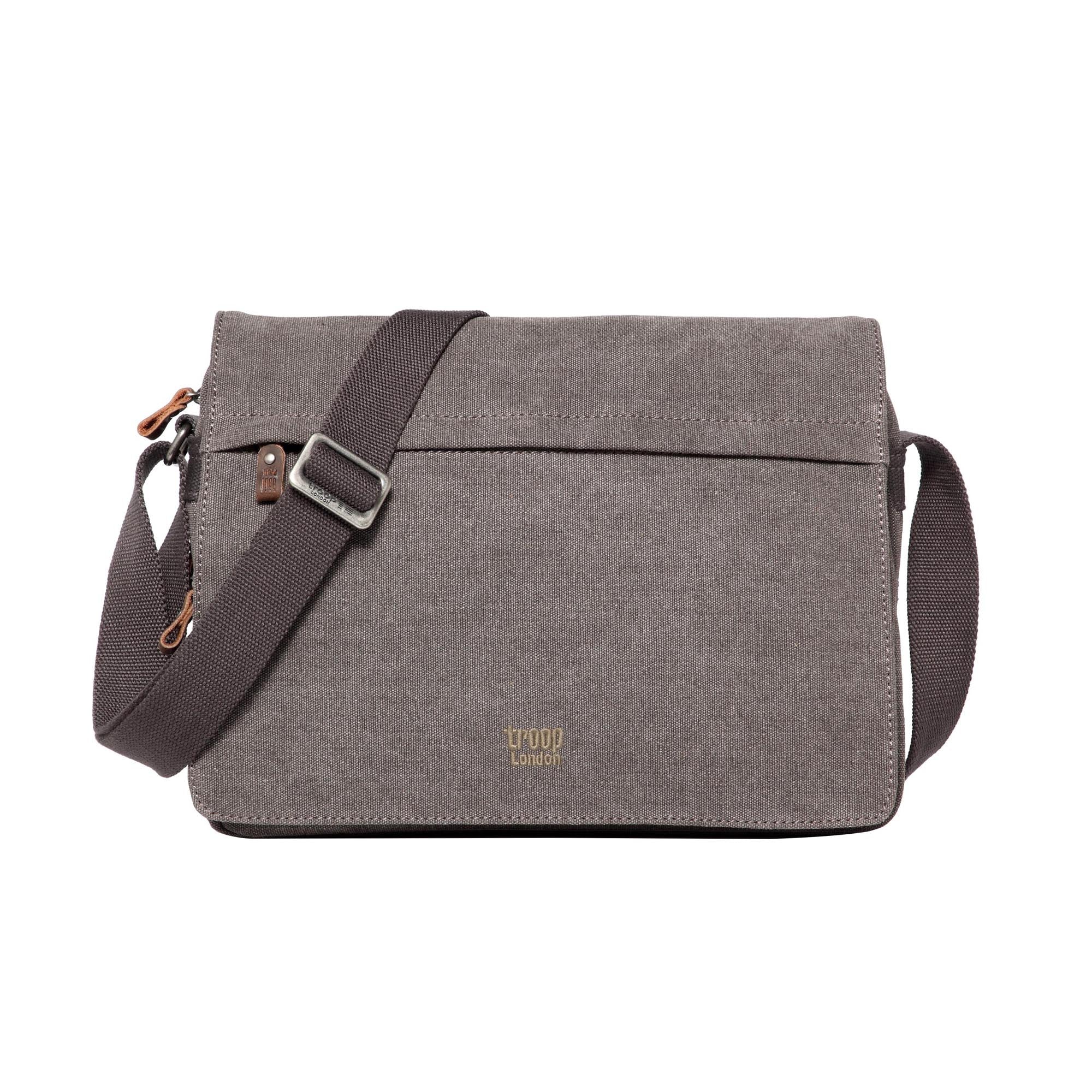 Classic 241 Small Flap  Front Messenger Bag - Charcoal