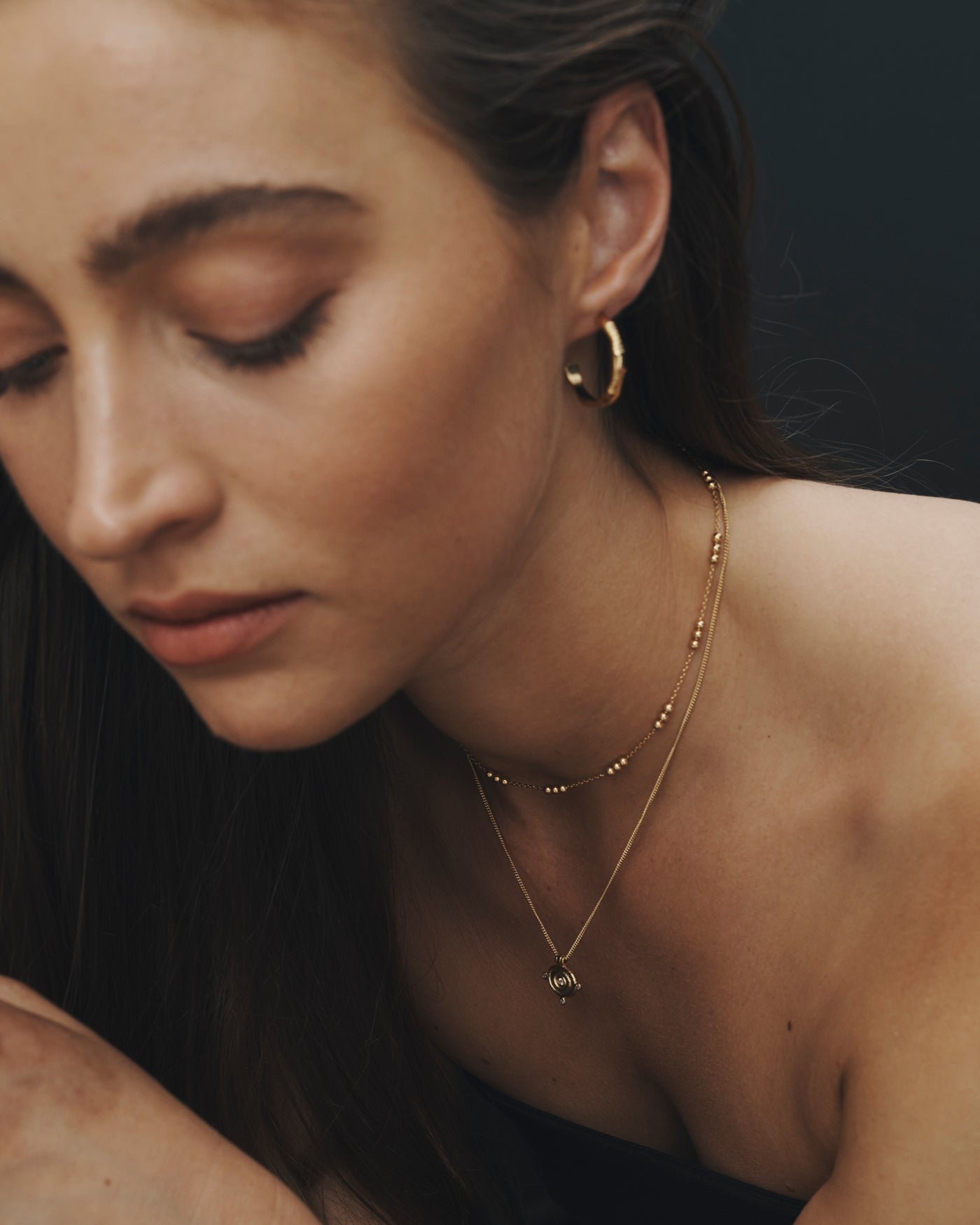 Reign Oval Necklace - Gold Vermeil