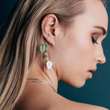 Pounamu 3 Muses Earrings - Sterling  Silver