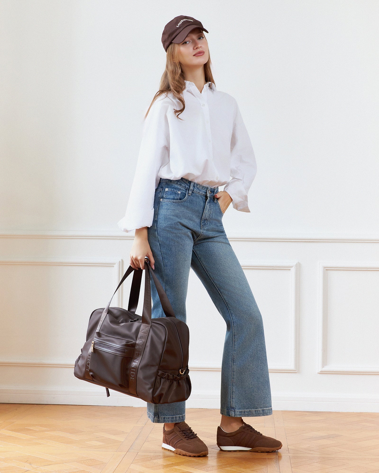Jenn Nylon Travel Bag - Chocolate