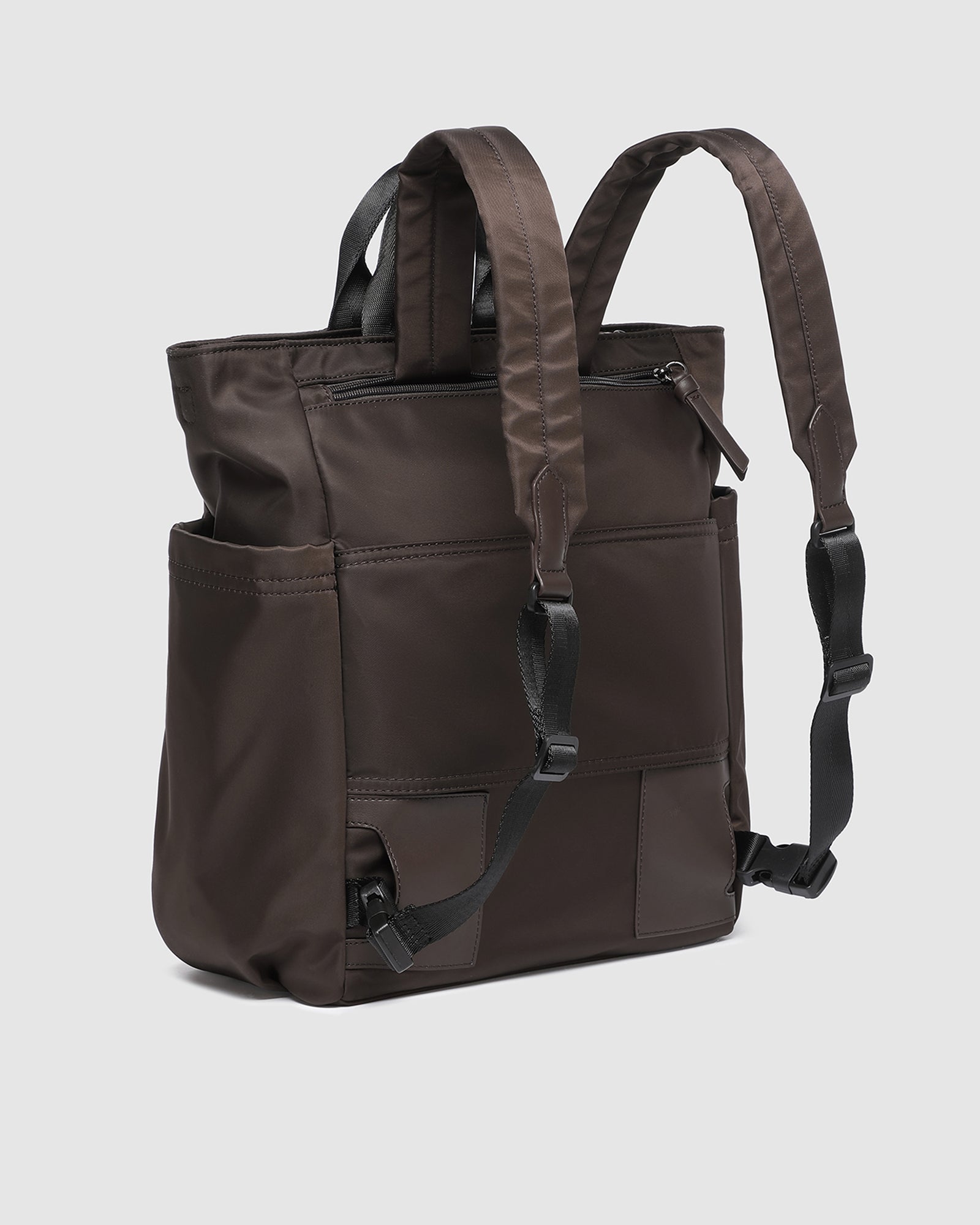 Bronx Nylon Backpack - Chocolate