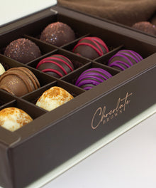 Chocolate Brown Boxed Chocolates 12Pk Happy Hour