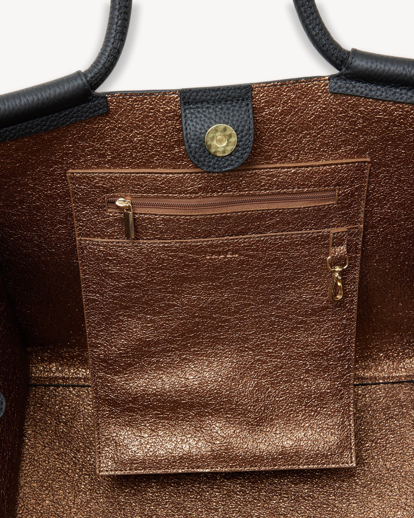Saben Callie Tote Black + Bronze