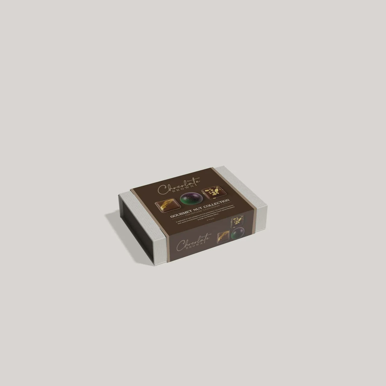 Chocolate Brown Boxed Chocolates 6Pk Gourmet Nut Collection