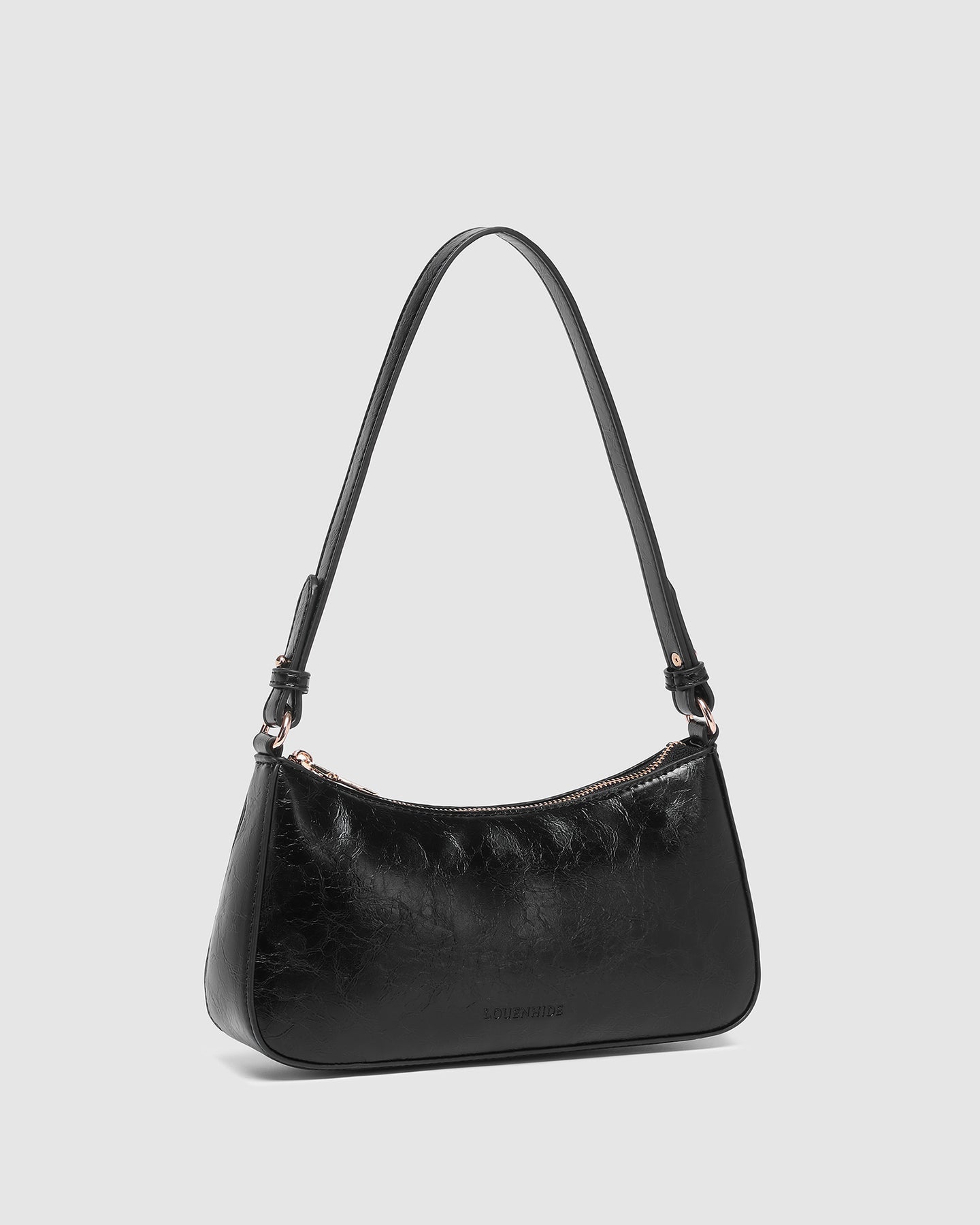 Jacqueline Shoulder Bag - Black Patent Black