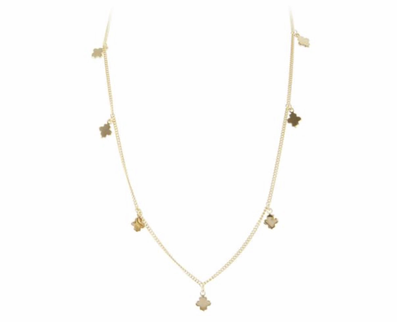 Clover Charm Necklace Gold