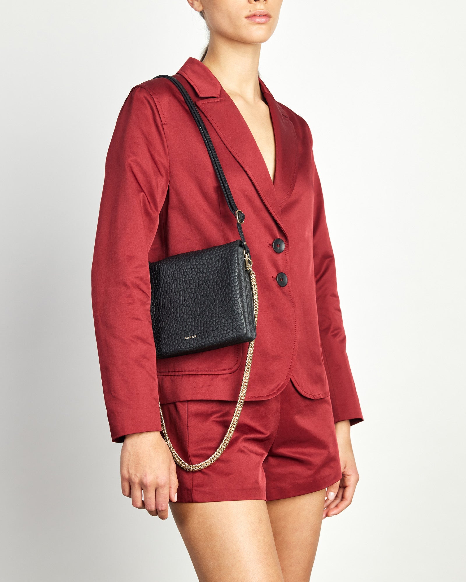 Fox Crossbody Bag - Black bubble