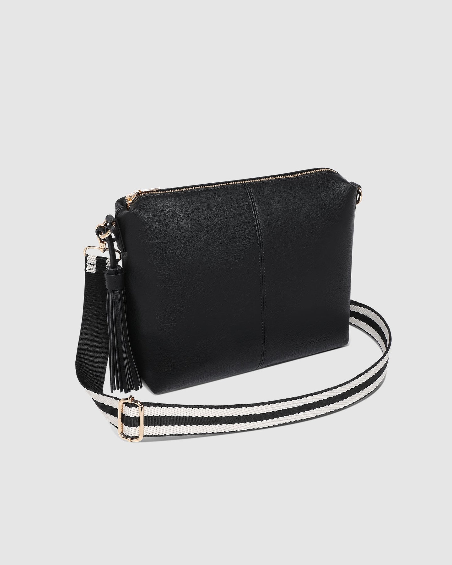 Kasey Stripe Crossbody Bag (Black)