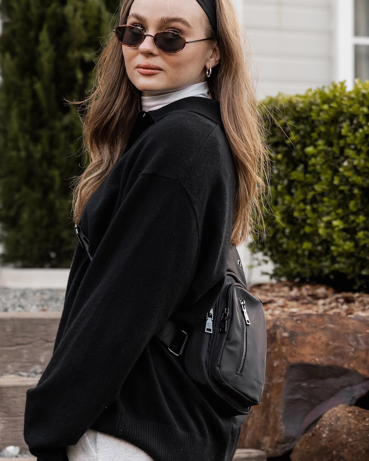 Boyd Nylon Sling Bag - Black