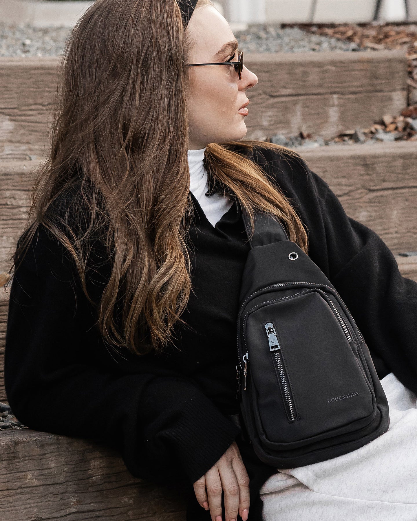 Boyd Nylon Sling Bag - Black