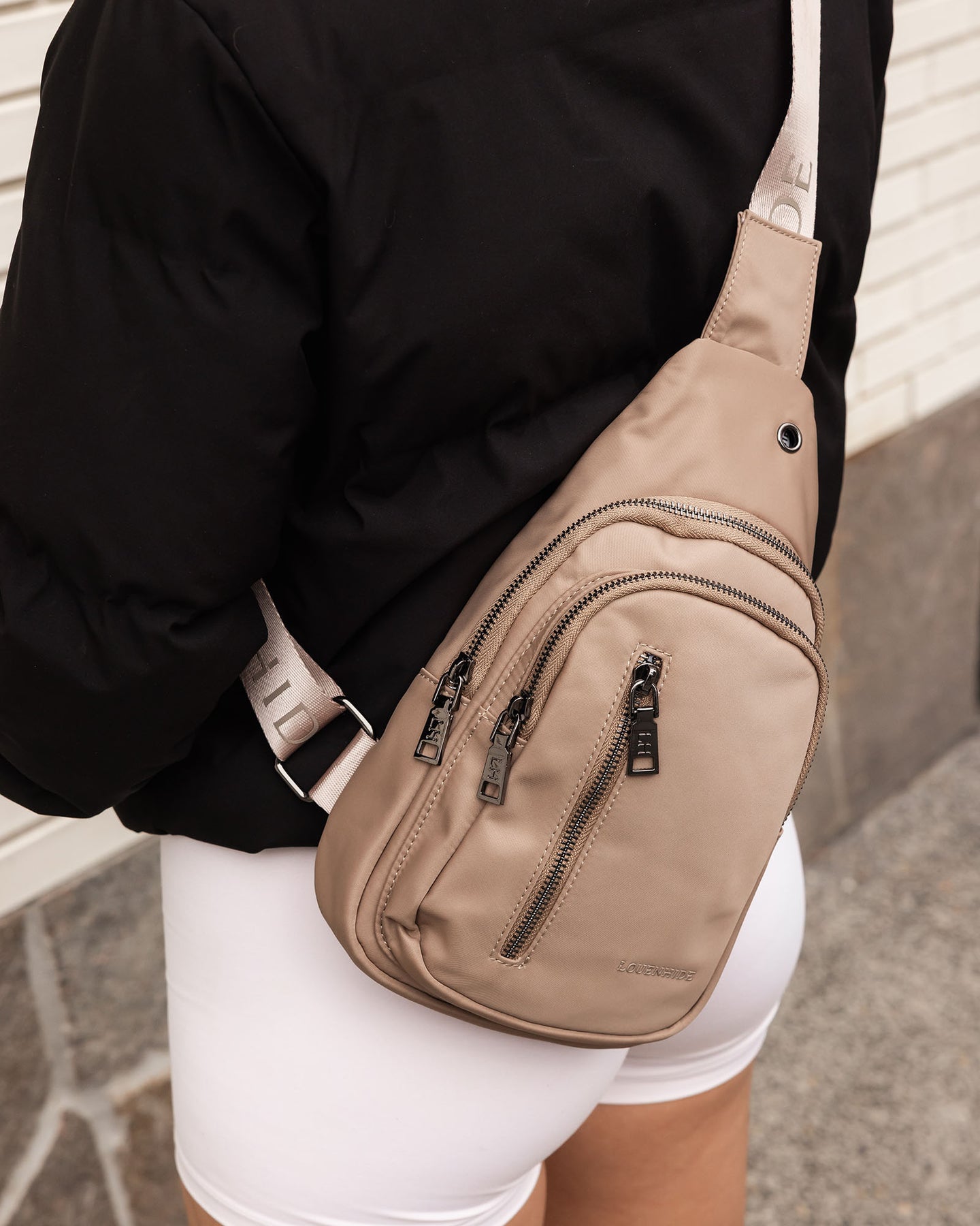 Boyd Nylon Sling Bag - Mocha