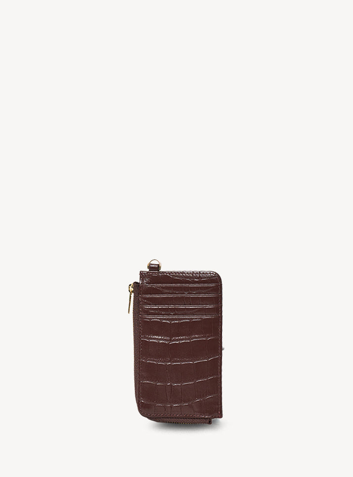 Winona Card Holder Espresso Croc