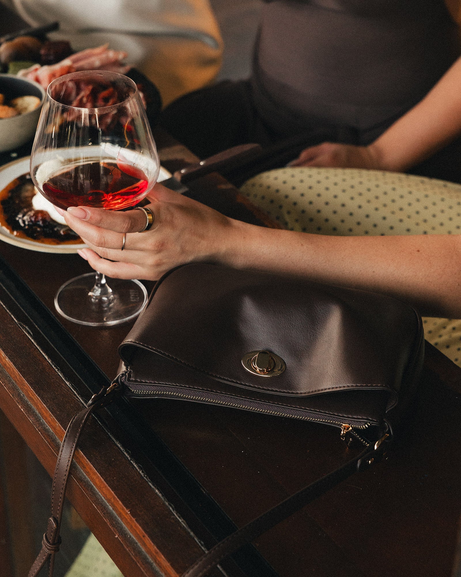 Greta Shoulder Bag - Chocolate