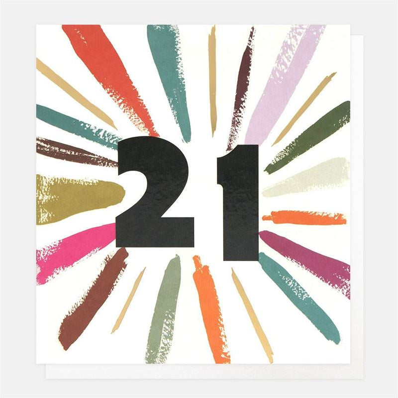 Caroline Gardner - Birthday Multicolour Burst - 21st Birthday Card