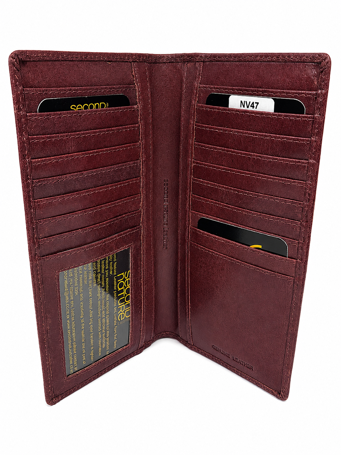 Leather Card & Note Wallet- Chestnut