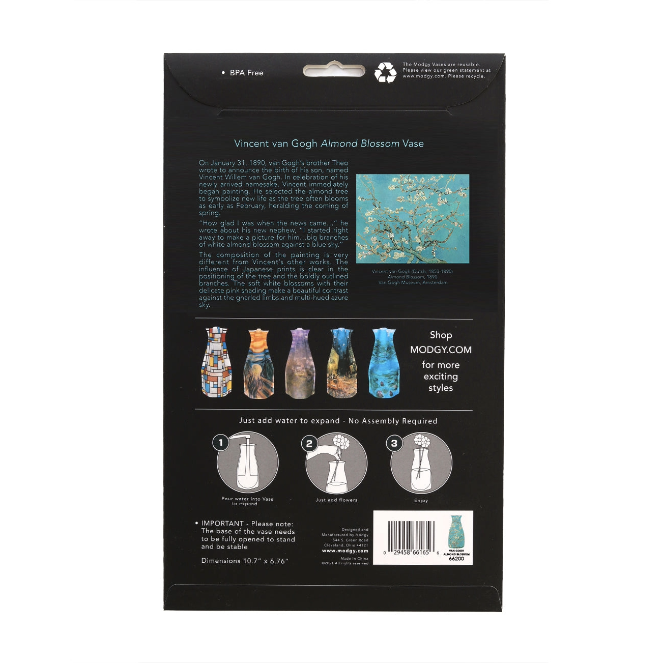 Van Gogh Almond Blossom - Modgy Expandable Vases