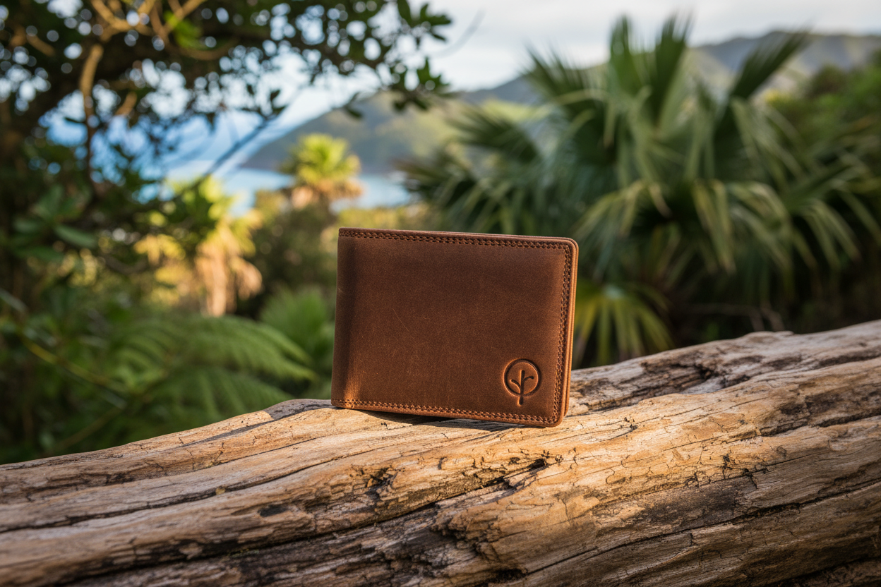 Second Nature Leather RFID Wallet – Brown