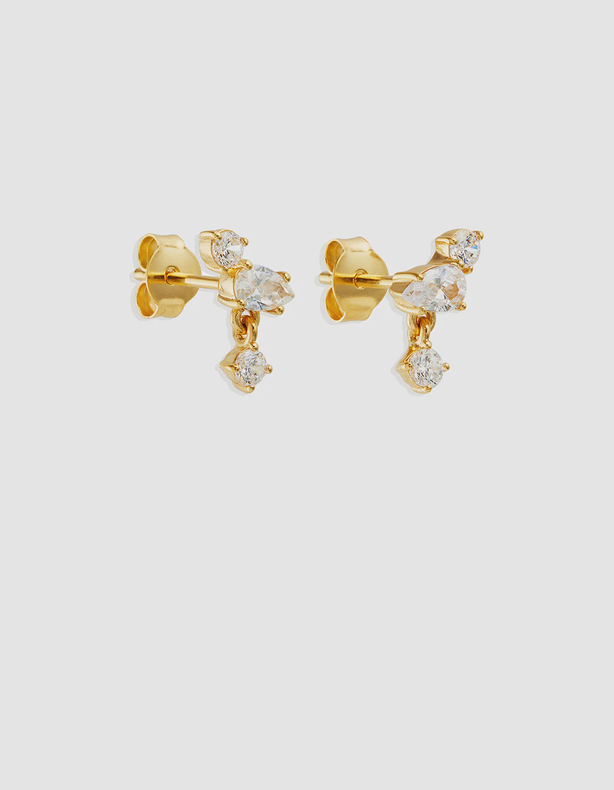 No Rain, No Flowers Stud Earrings  - 18k Gold Vermeil