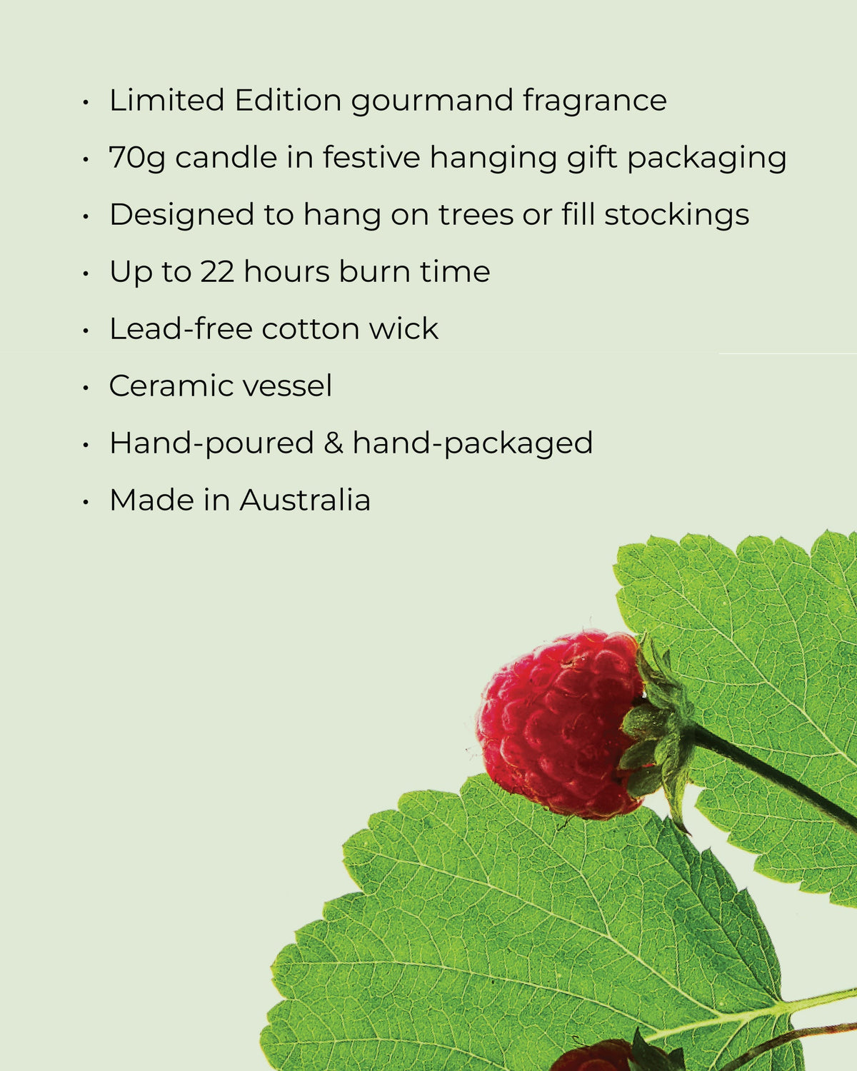 CIRCA 70g bauble Candle - Christmas 26  - RASPBERRY & RHUBARB