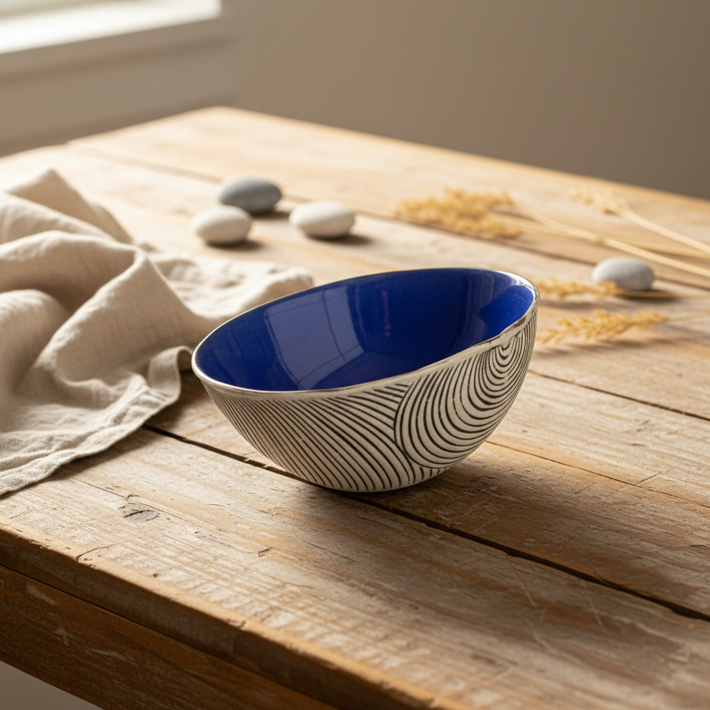 Cockle shell Bowl - Blue
