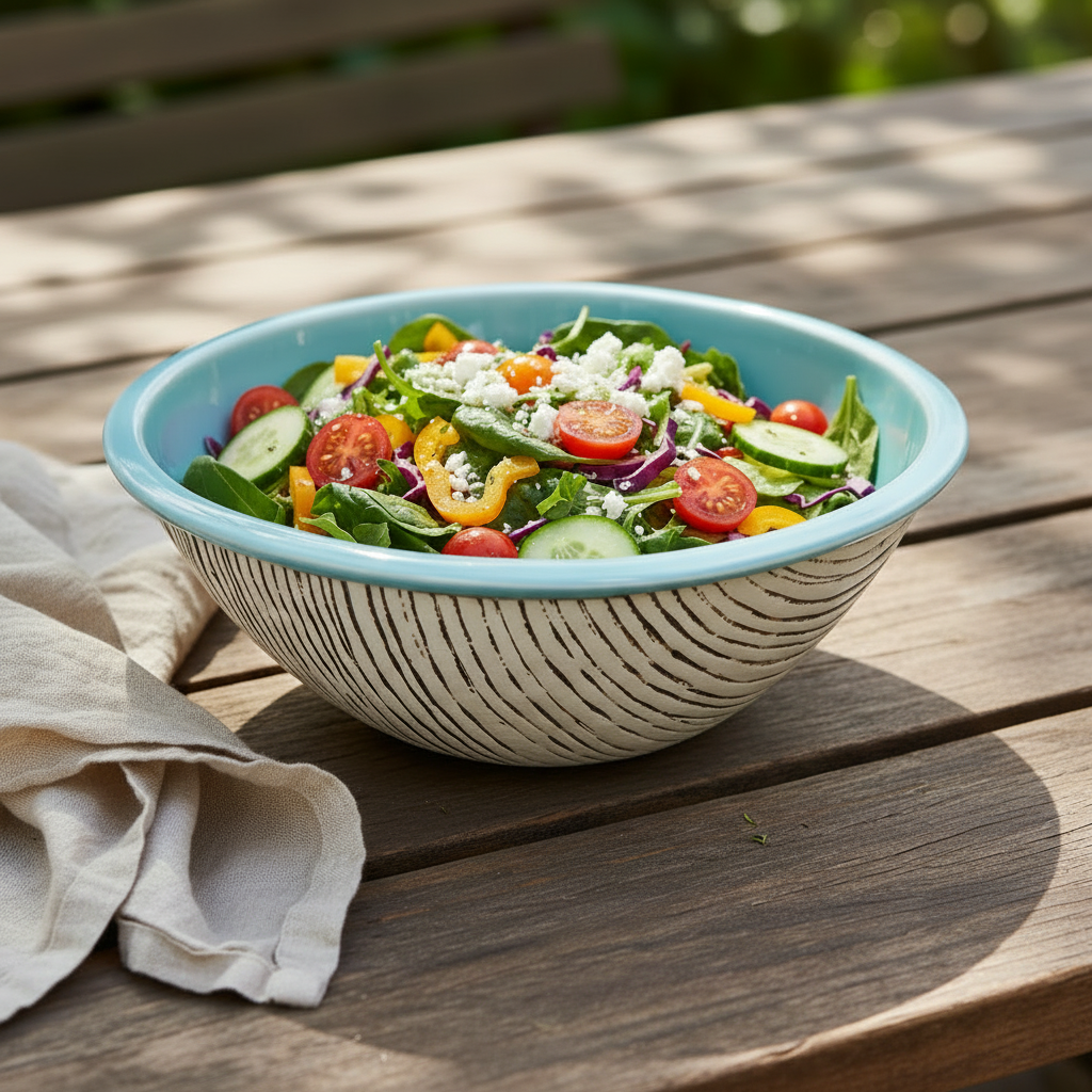 Boulder Bank Salad Bowl - Aqua