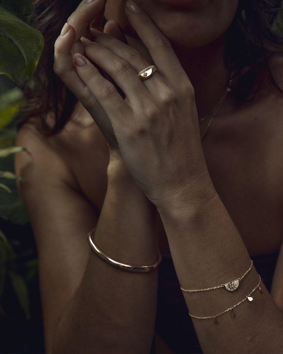 18k Gold Vermeil Lotus Bracelet