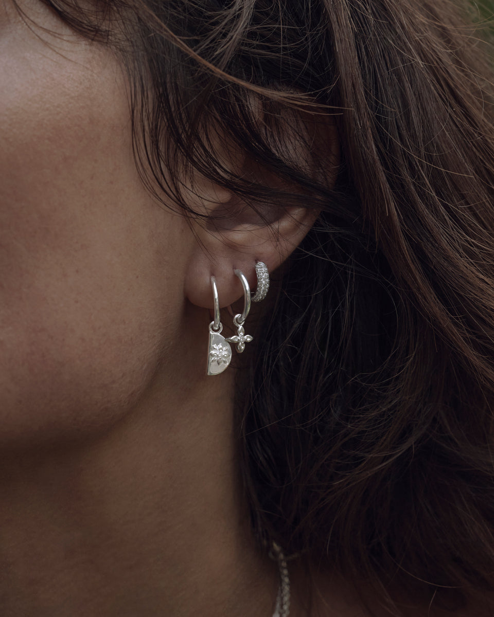 Sterling Silver Live in Light Hoop Earrings