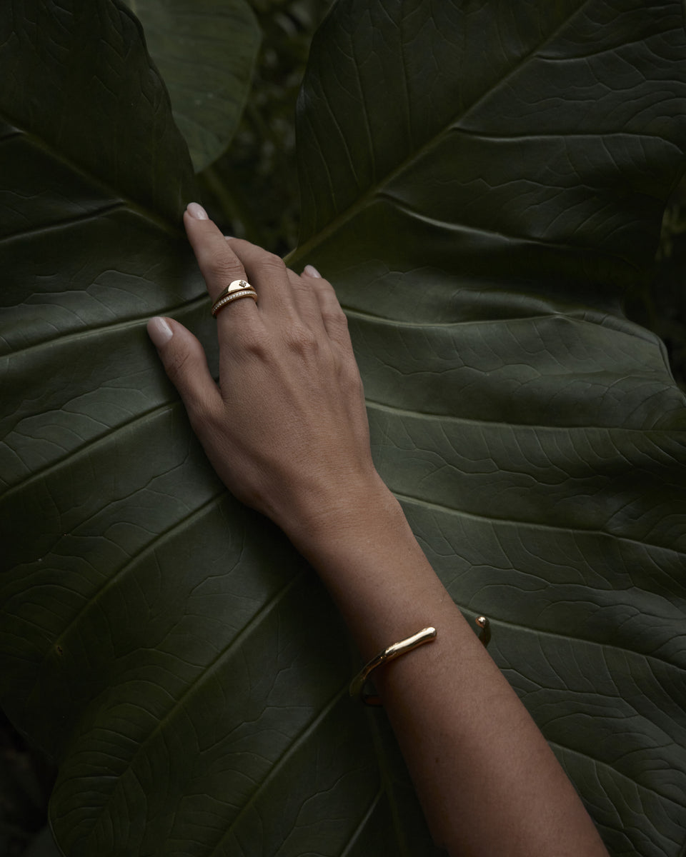 18k Gold Vermeil Lotus Ring