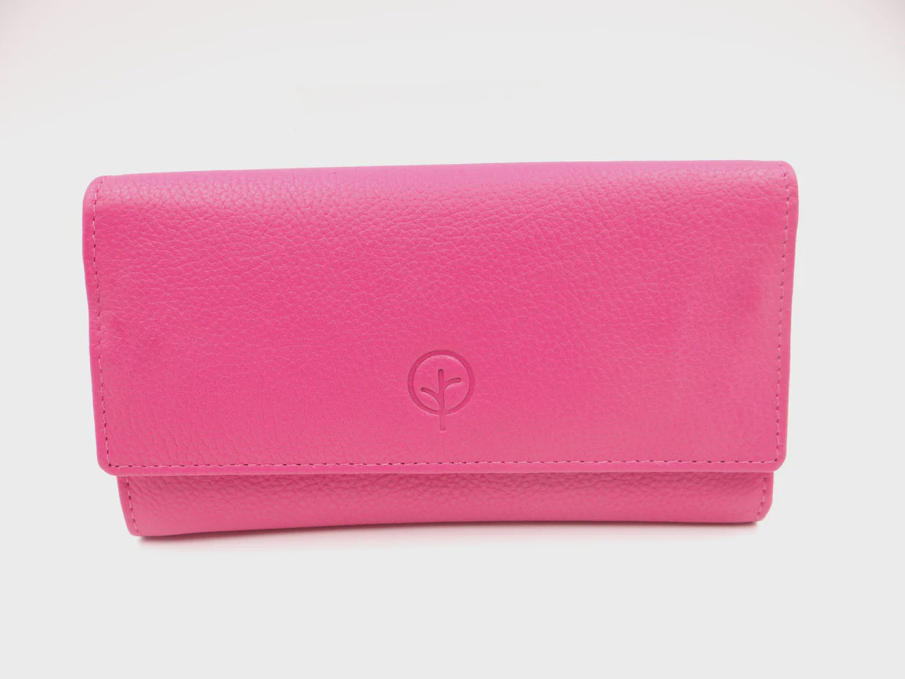 Second Nature Leather Tri-Fold Organiser Wallet – Fuchsia