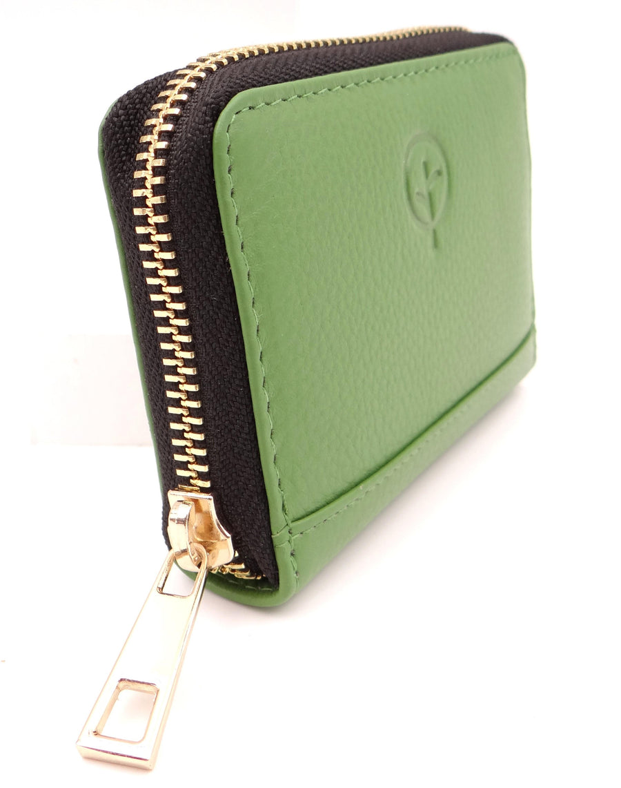Womens Card Wallet - Green Apple