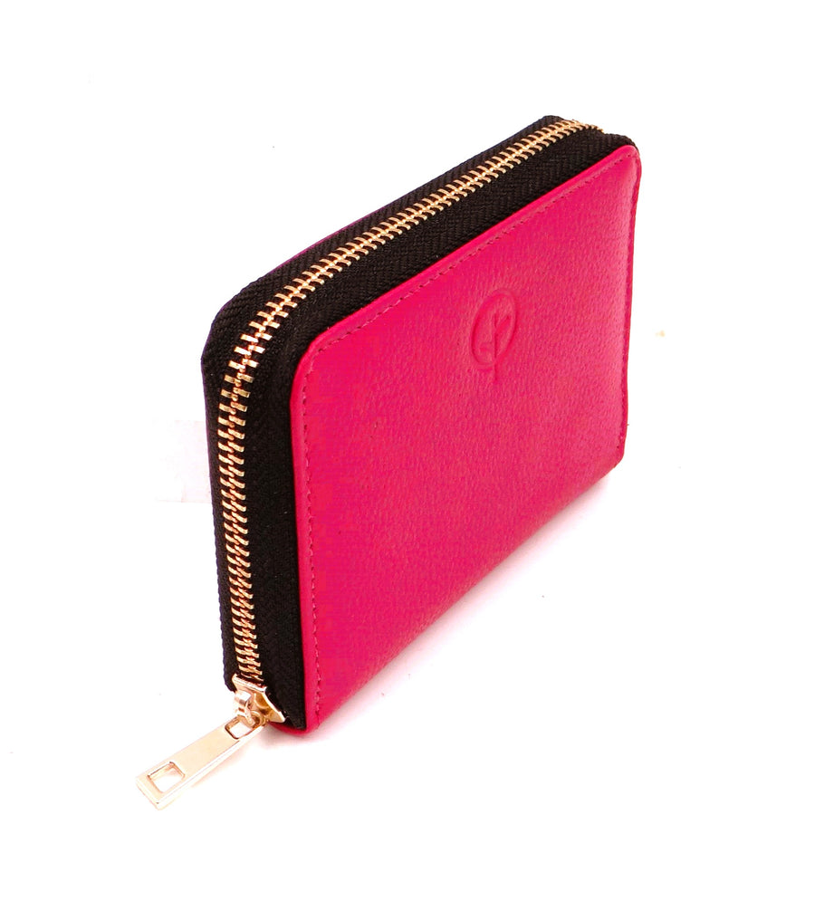 Zip Wallet for Card/Coin and Notes - Fushsia