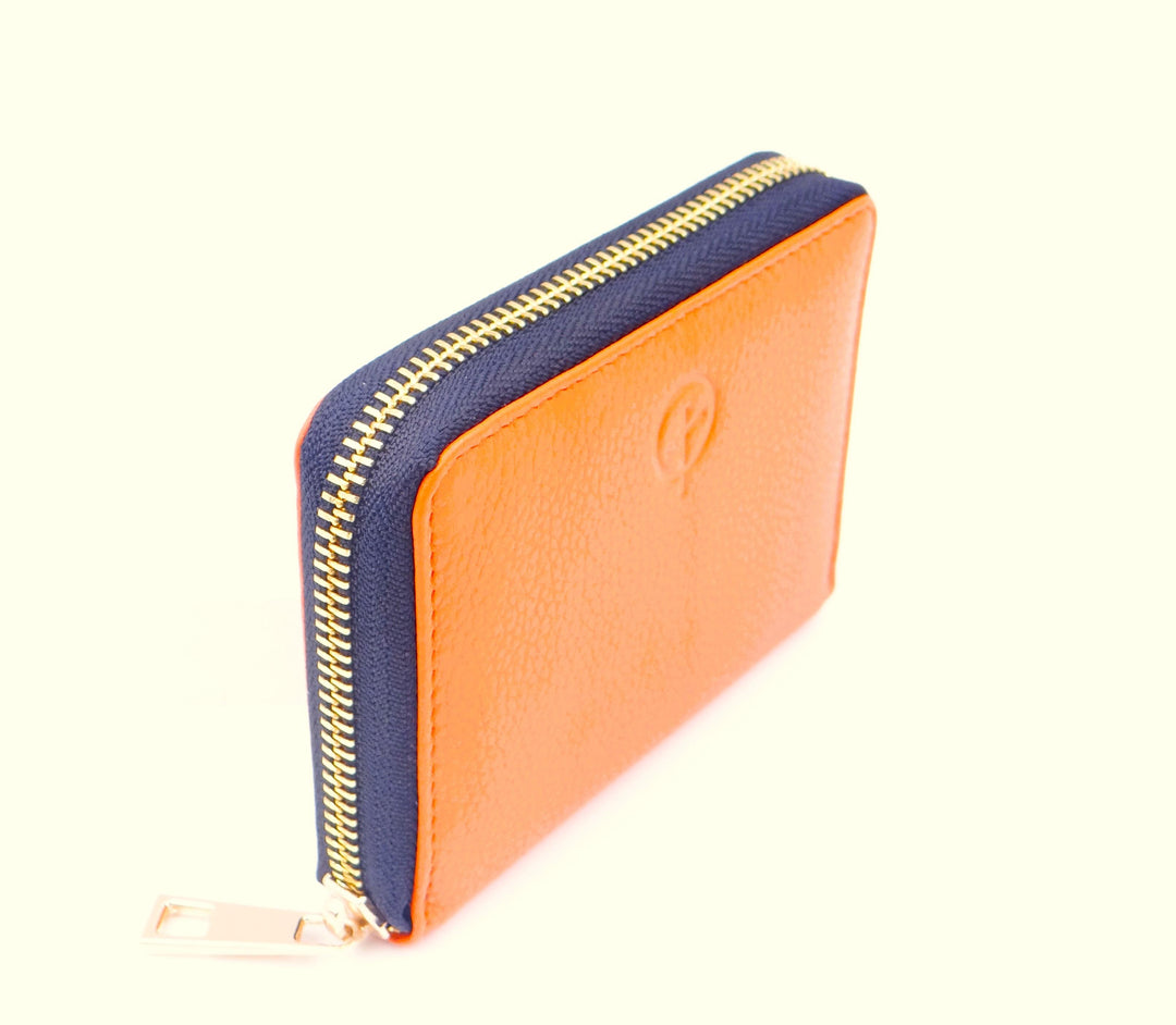 Zip Wallet for Card/Coin and Notes - Orange