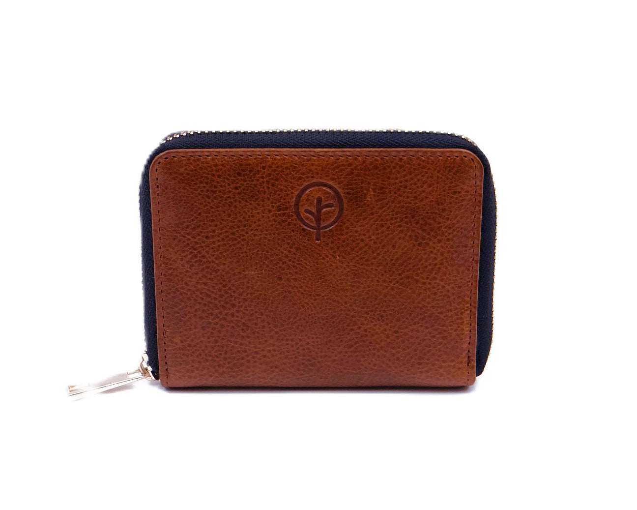 Leather Zip Around Wallet - Tan