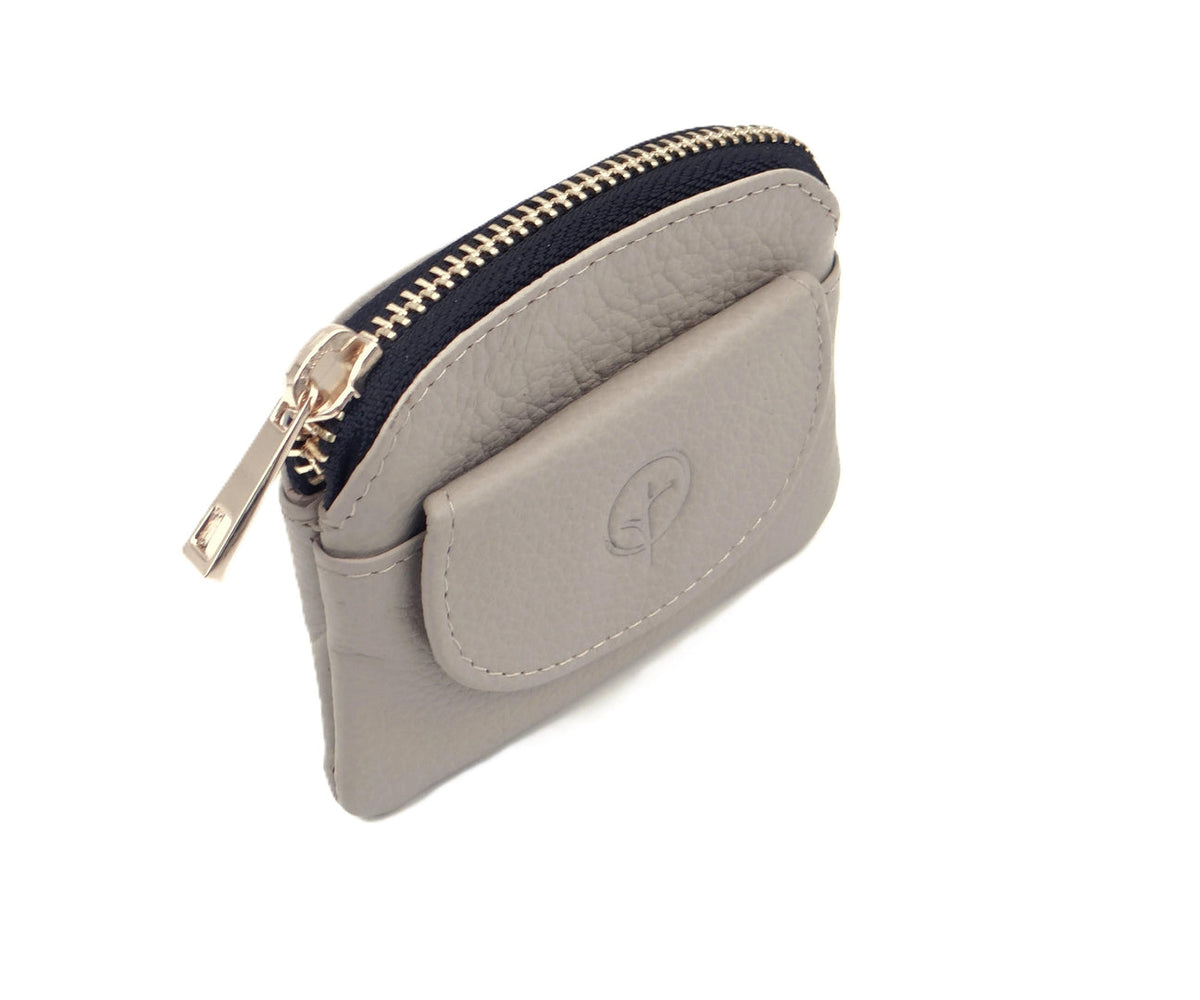 Small Leather Coin Purse -  Wild Oat