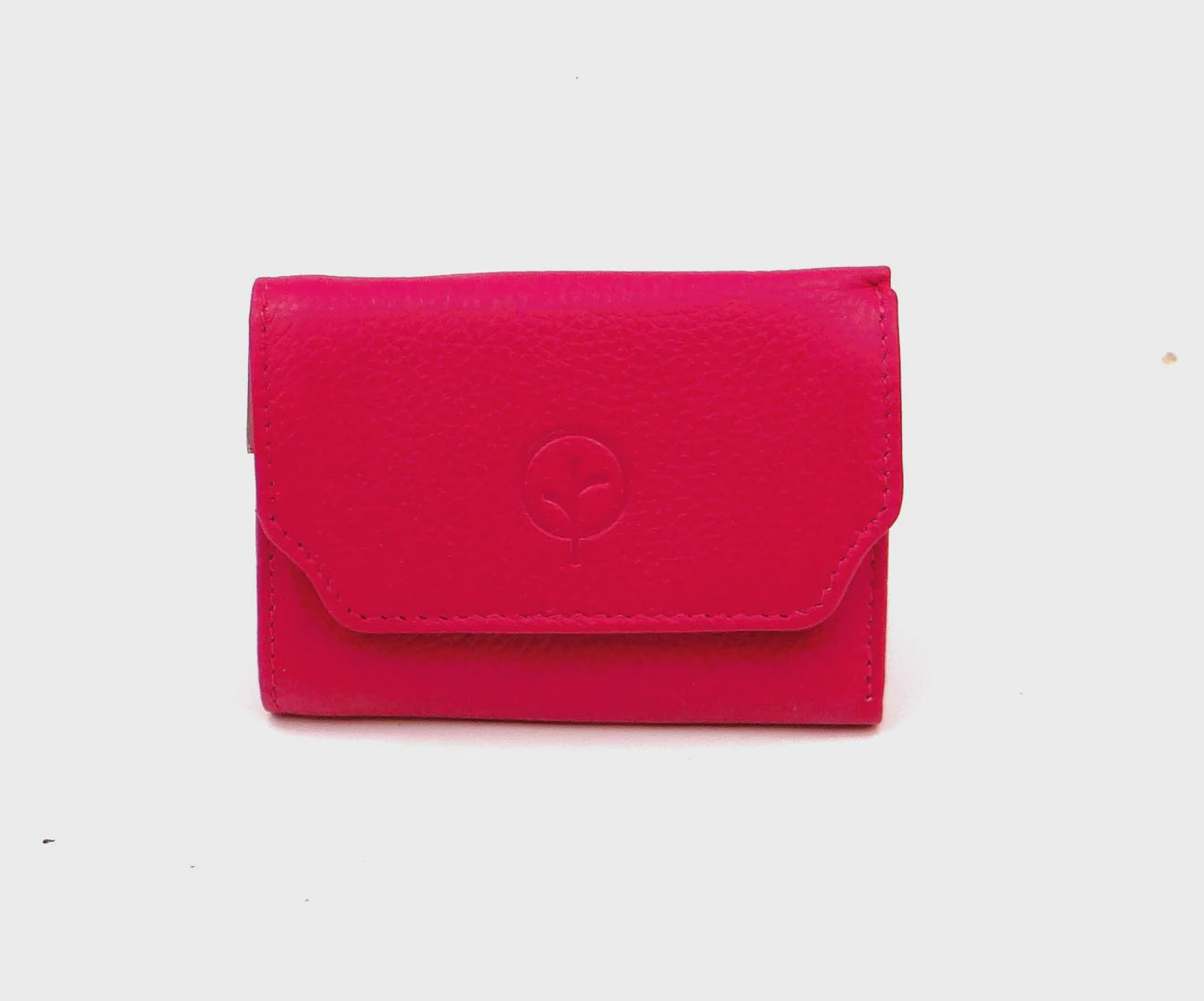 Second Nature Leather Women's Small Wallet - Fuchsia