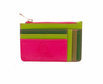 Compact Leather Wallet - Happy