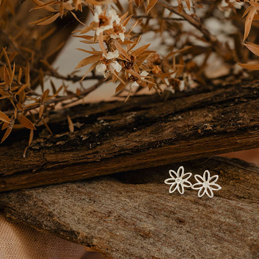 Daisy Studs (Friendship) - Silver - Earrings