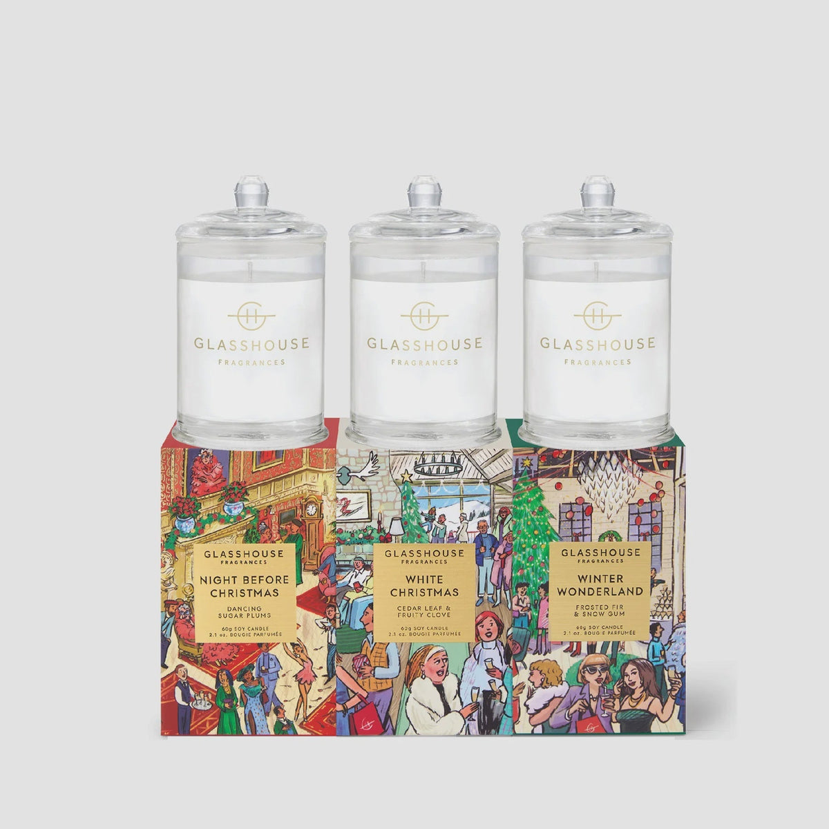 GF 3x60g Candle Trio - Christmas 26  - Night Before Christmas, White Christmas, Winter Wonderland